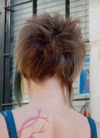 cieniowane fryzury krótkie - uczesanie damskie z włosów krótkich cieniowanych zdjęcie numer 80A